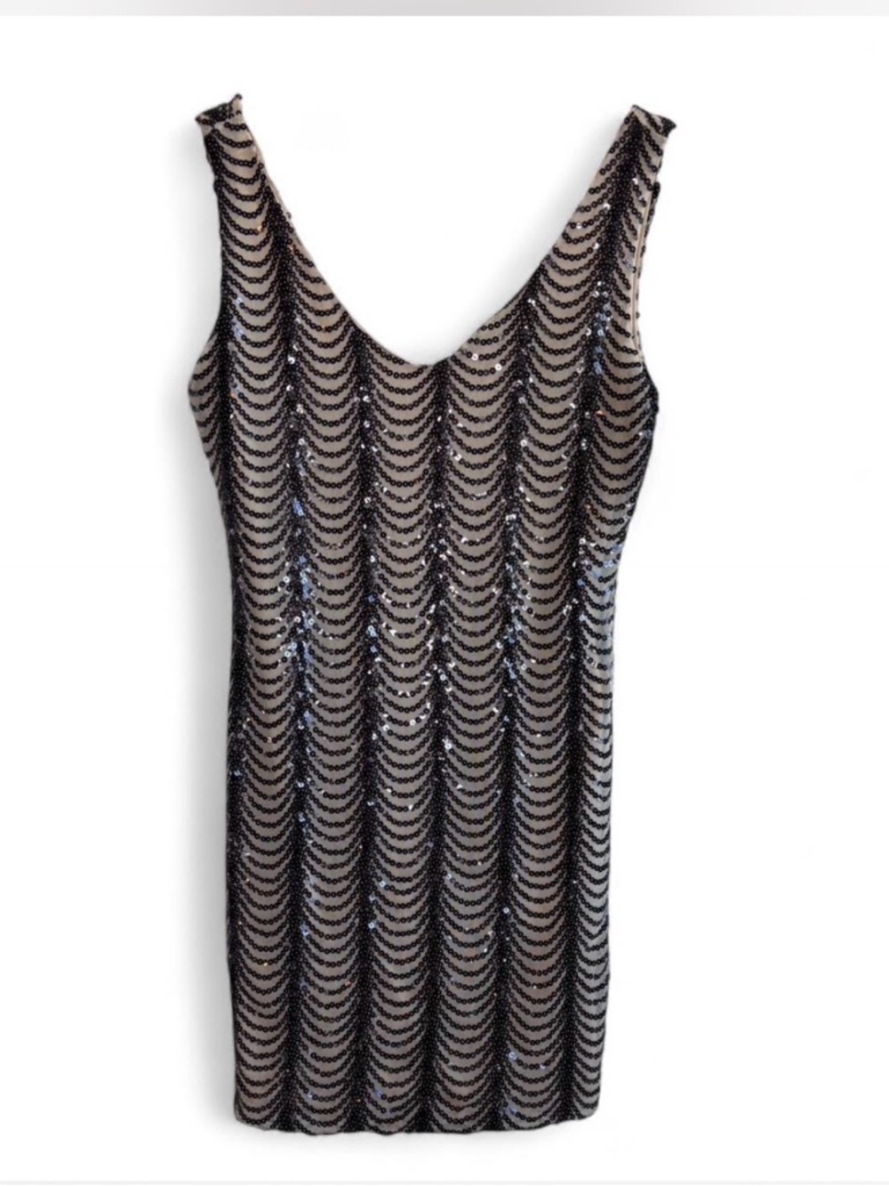 1920's Gatsby Flapper Style Sequin Beaded Shift Dress Size‎ S